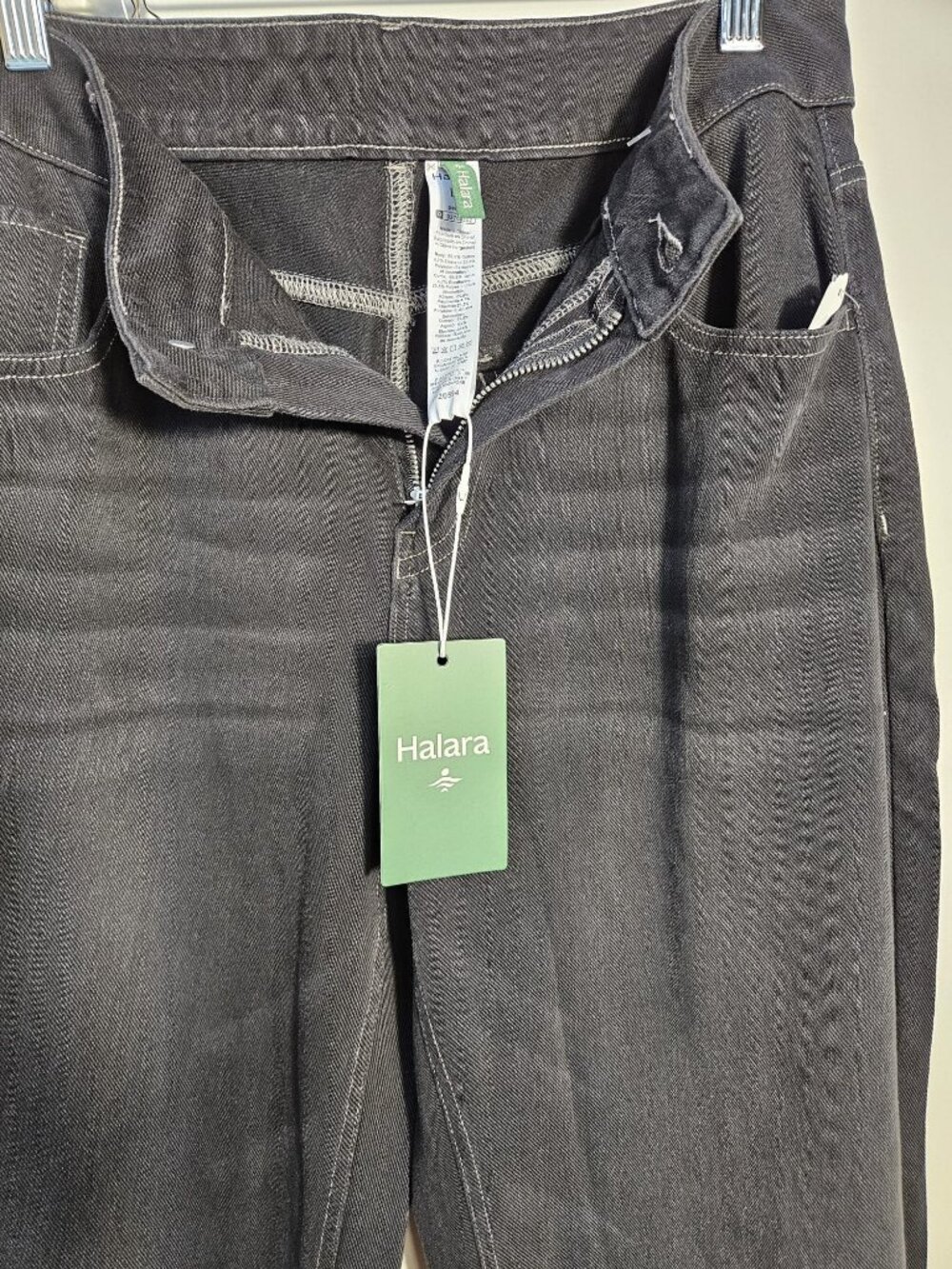 Halara Black Wide-Leg Jeans NWT Size 8 - Picture 4 of 4